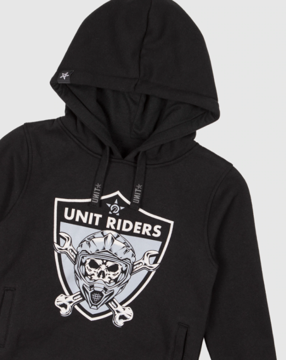 UNIT - RIDERS KIDS HOODIE BLACK