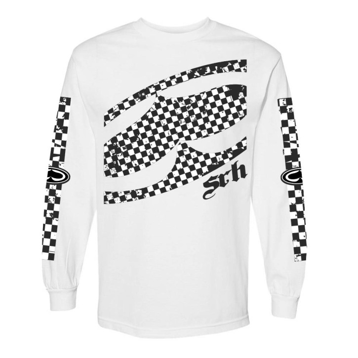 SRH - CHECKED OUT LONG SLEEVE WHITE