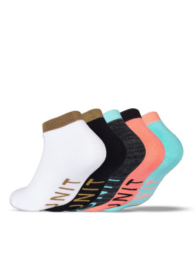 UNIT - 5 PACK LADIES BAMBOO SOCKS STAPLE LO LUX MULTI ONE SIZE
