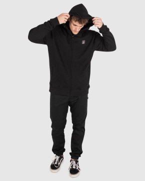 UNIT - STEP ZIP THRU HOODIE BLACK