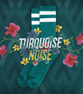 AMERICAN SOCKS - TURQUOISE NOISE MID HIGH ONE SIZE