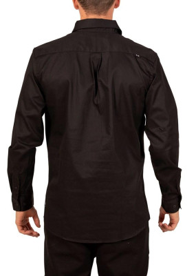 UNIT - COUNTY DRESS LONG SLEEVE SHIRT BLACK