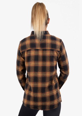 UNIT - FRASER LADIES FLANNEL SHIRT ORANGE